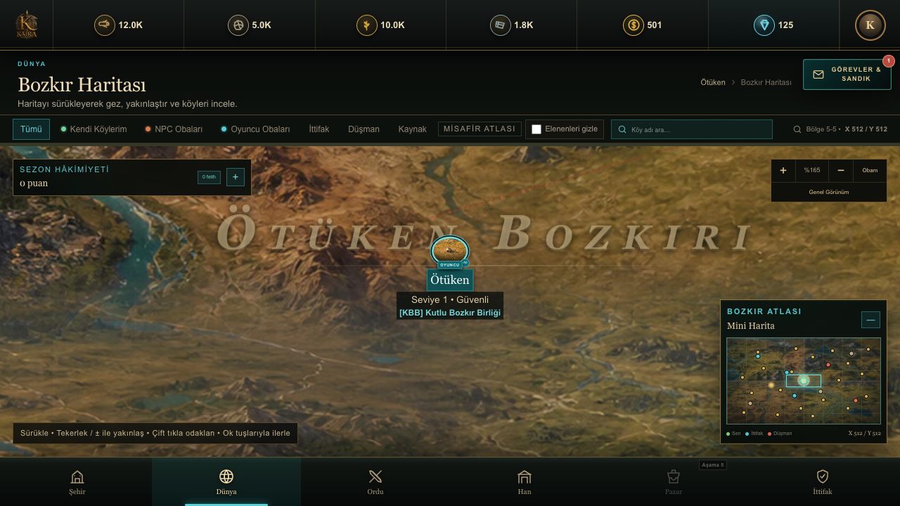 Kaira Online dünya haritası